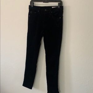 Black velvet skinny pants. Capri. Rag & bone